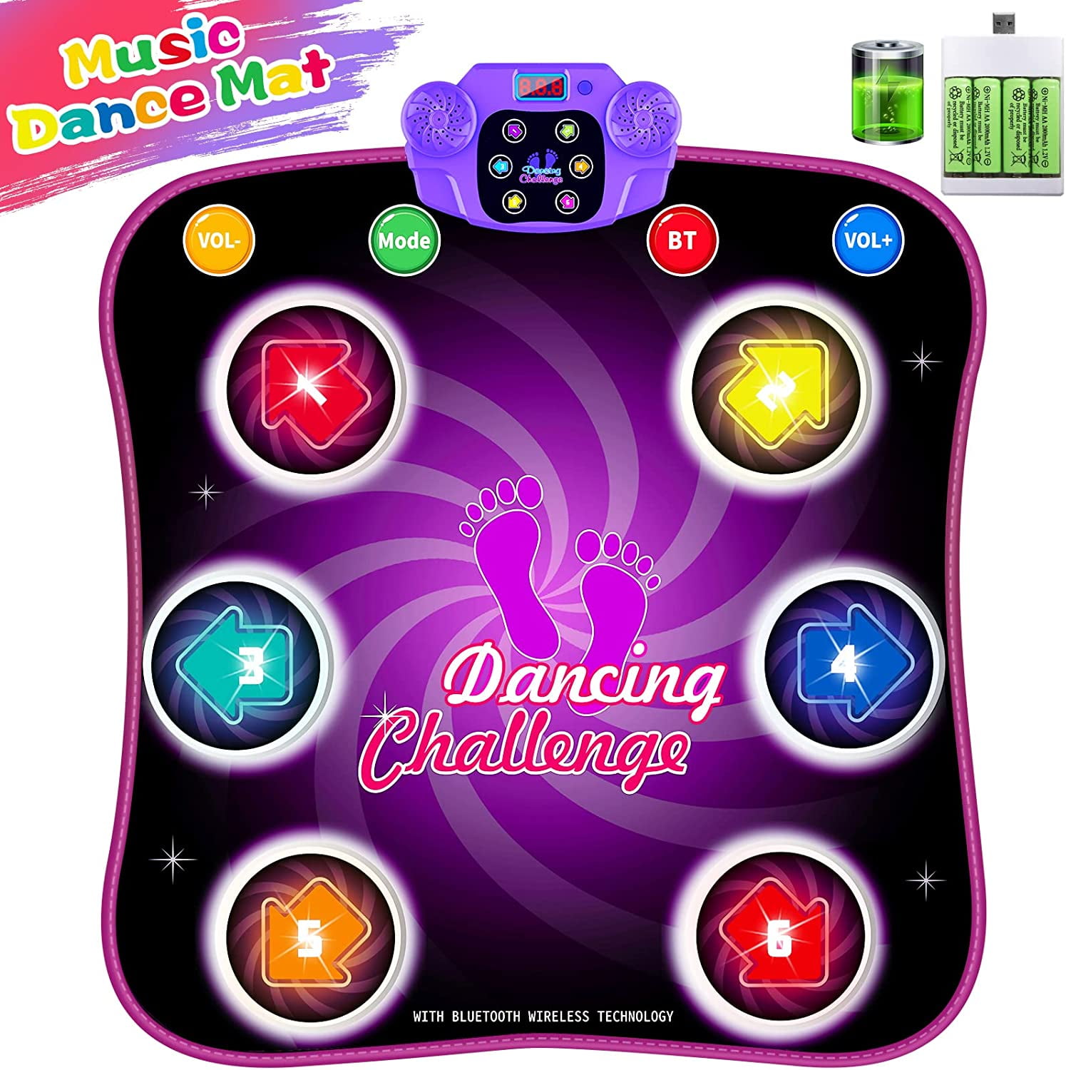 Dance Mat for Kids, Boys & Girls Toys Ages 3 4 5 6 7 8 Year Old Gifts