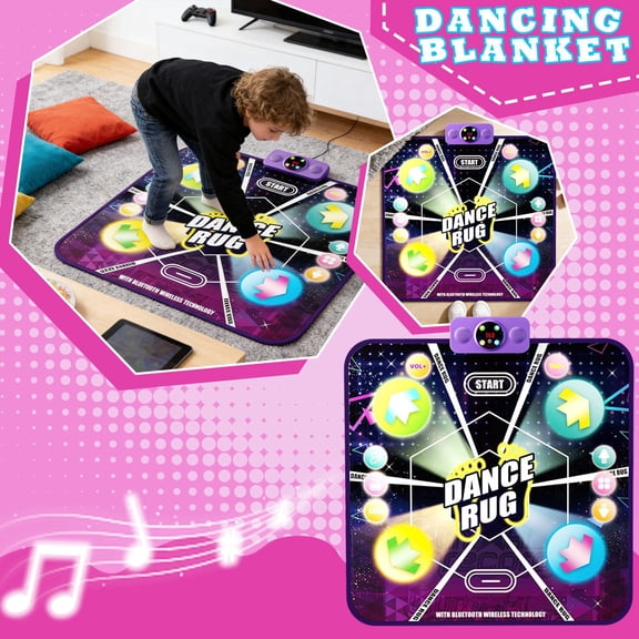 Dance Mat Toys for 3-12 Year Old Girls, 6 Game Modes Educational Musical Dance Pad,Christmas Birthday Gifts for Kids