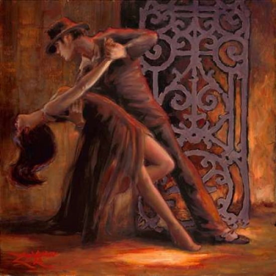 Dance Me Out Canvas Art - Zeph Amber (24 x 24)