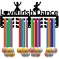 thumbnail image 1 of Dance Medal Hanger Medals Holder Display Sports Competition Awards Lanyard Ribbon Holder Small Frame Rack Wall Mount Hanging 40+ Medals for Medalists Dancer 11.4 x 5.1Inch-Love Irish Dance, 1 of 9