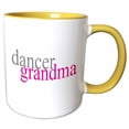 thumbnail image 1 of 3drose, Dance Mom in Pink, 15oz Two-tone Yellow Mug, 1 of 6