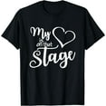 thumbnail image 1 of Dance Mom Tee My Heart Is On That Stage Dance Recital T-Shirt Black Medium, 1 of 4