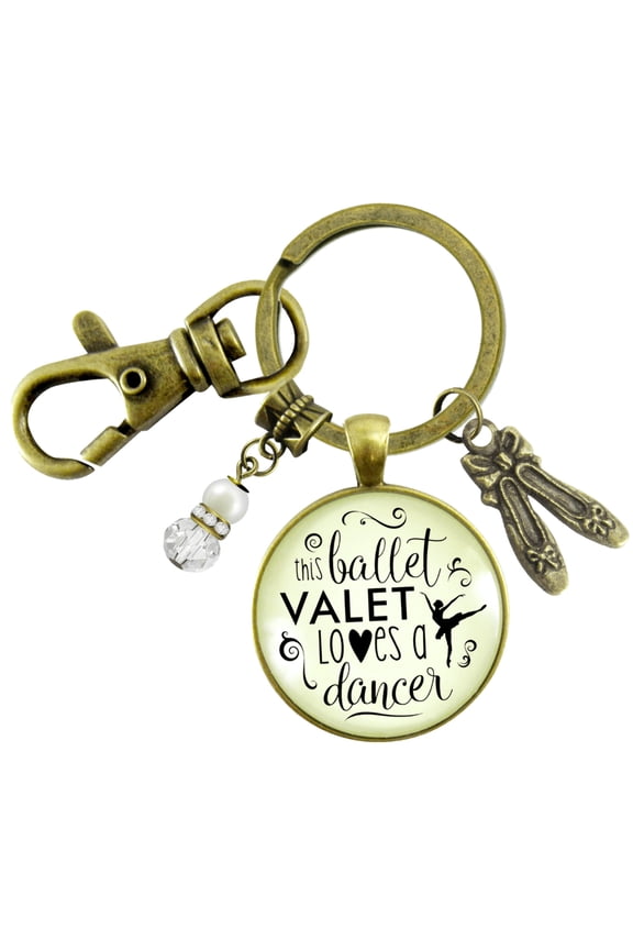 Dance Moms Gutsy Goodness Bronze Metal Keychain Female Adult Ballet Valet Dancer Gift