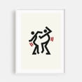 thumbnail image 1 of Dance No.2 - Zürich Zurich Switzerland Illustration Pop Art Modern Art Minimalist Abstract Geometric Silhouette Line Art White Framed Wall Art Print 16 x 24 inches, 1 of 3