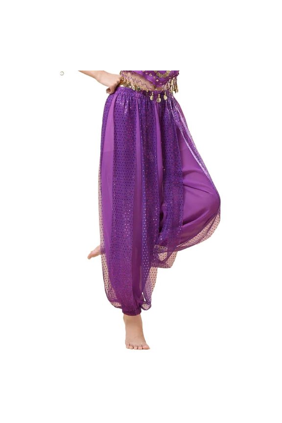 Dance Pants Belly Dance Chiffon Stage Performance Children Adult Girls Dancing Practice Trousers
