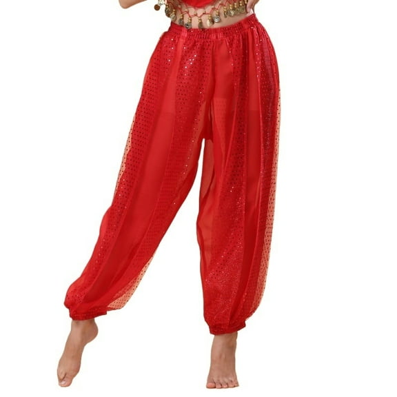 Dance Pants Belly Dance Chiffon Stage Performance Children Adult Girls Dancing Practice Trousers