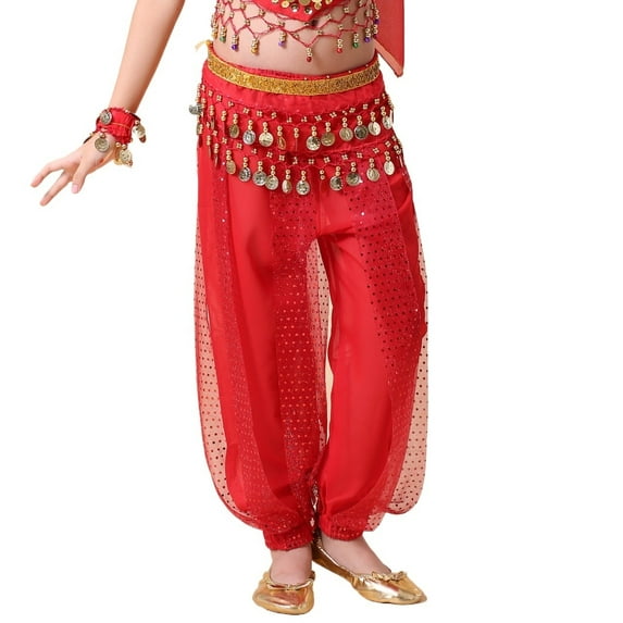 Dance Pants Belly Dance Chiffon Stage Performance Children Adult Girls Dancing Practice Trousers