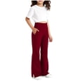 thumbnail image 1 of Dance Pants for Girls High Waisted Flare Leggings Yoga Bootcut Bell Bottoms with Pockets 6-15T, 1 of 5