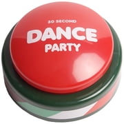 30 Second Dance Party The Holiday Button - Lights-Up To the Music Beat, Plays 5 Festive Songs, DJ Party Break, Gag Gift, Family Fun, Stocking Stuffer