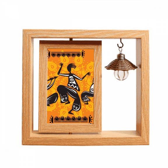 Dance People Mexico Totems Mexican Wooden Rotating Picture Photo Frame 4x6