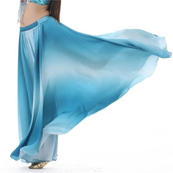 Dance Performance Set Gradient Color Large Swing Skirt
