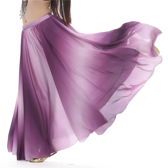 Dance Performance Set Gradient Color Large Swing Skirt