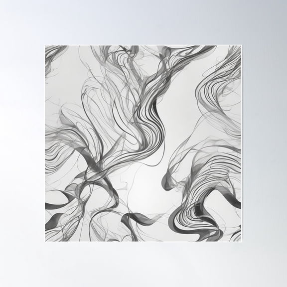 Dance Performance, Swirling Lines, Dynamic Poses Poster Wall Art, Modern Wall Decor For Living Room Bedroom, 24x24 UNFRAMED