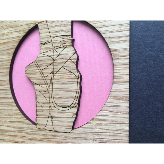 Dance Picture Frame (11x14 Layout G, Cherry)