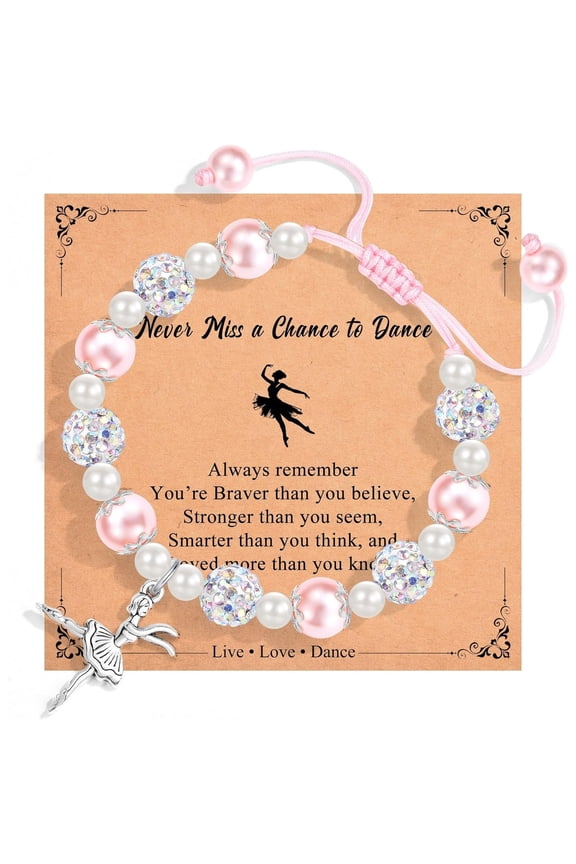 Dance Recital Gifts for Gir, Ballet Dancer Ballerina Bracelet Jewelry, Perfect Gift for Daughter Granddaughter Niece Friends Dance Team