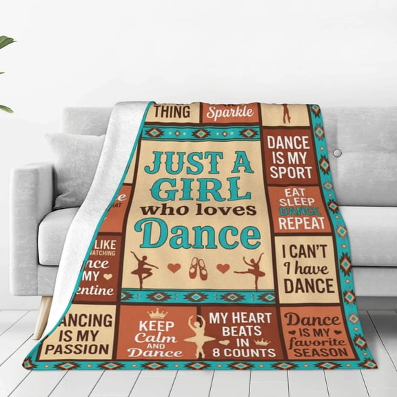 Dance Recital Gifts for Girls Blanket, Dancer Gifts, Ballet Gifts for Girls, Soft Warm Throw Blanket for Dance Recital and Ballet Lovers 50x40