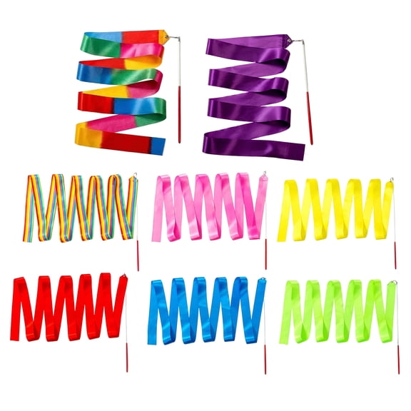 Dance Ribbons, Rhythmic Gymnastics Ribbon Streamers Dancer Wand Twirling Dancing Ribbons for Artistic Dancing Gymnastics Training