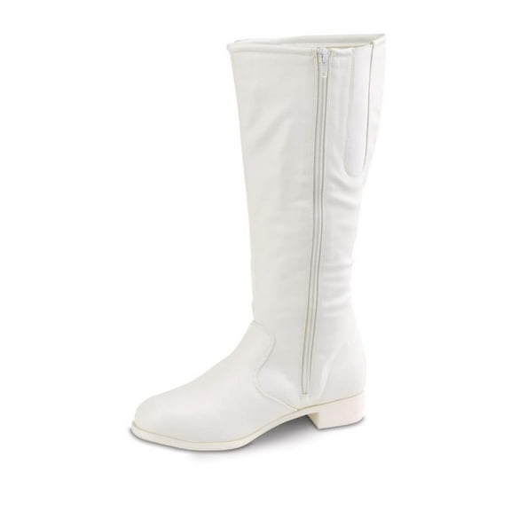 Dance Shoes Danz N Motion 433 Parade 5 Adult White Knee High Majorette Leather