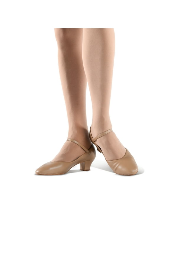 Dance Shoes Danz N Motion Jazz 11.5 1.5" Heel Ballroom Leather Single Strap Mus