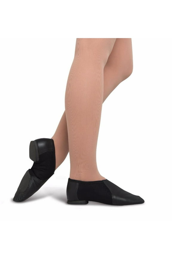 Dance Shoes Danz N Motion Jazz 5 Adult Slip On Hip Hop Leather Side Elastic Mus
