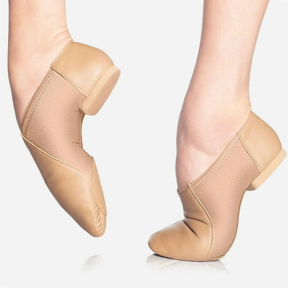 Dance Shoes Jazz Slip On Leather So Danca JZ43 Caramel 9.0S-Narrow