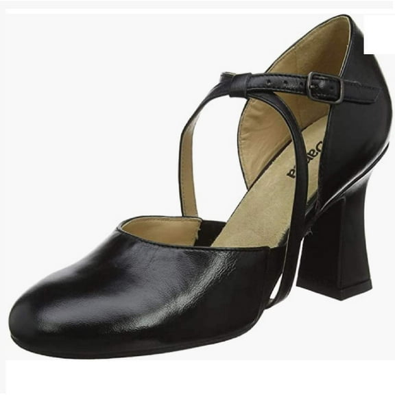 Dance Shoes So Danca Ballroom 8.5 Adult Black Latin Leather Latin Closed Toe Wa