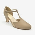 thumbnail image 1 of Dance  Shoes So Danca Ballroom 9.5 Adult Tan 1.5" Heel Jazz Leather Single Strap, 1 of 3