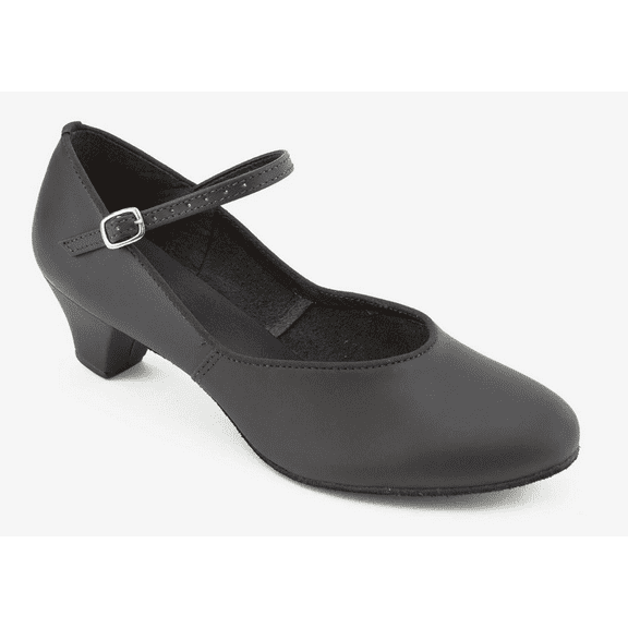 Dance Shoes So Danca Jazz 10 Black 1.5" Heel Ballroom Leather Single Strap Musi