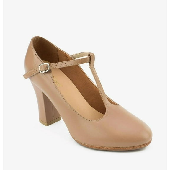 Dance  Shoes So Danca Jazz 4.5 1.5" Heel Ballroom Leather Single Strap Musical T