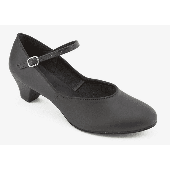 Dance Shoes So Danca Jazz 9 Black 1.5" Heel Ballroom Leather Single Strap Music