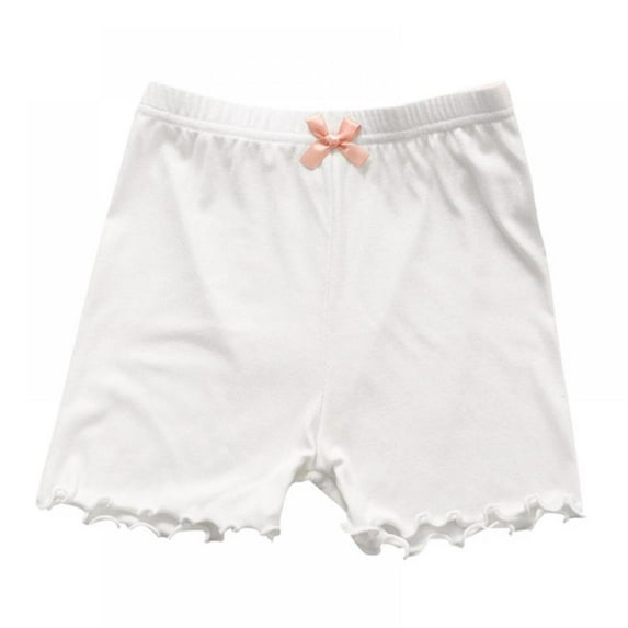 Dance Shorts Girls Bike Short Breathable and Safety Shorts Children's Pants Children Underwear Toddler Girls Stretchy Safety Legging Panties White