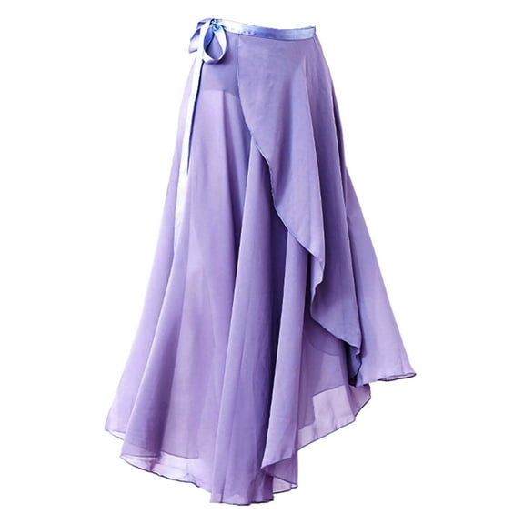 Dance Skirt with Adjustable Waist Tie Gymnastic Ballet Long Scarf Wrap Skirt