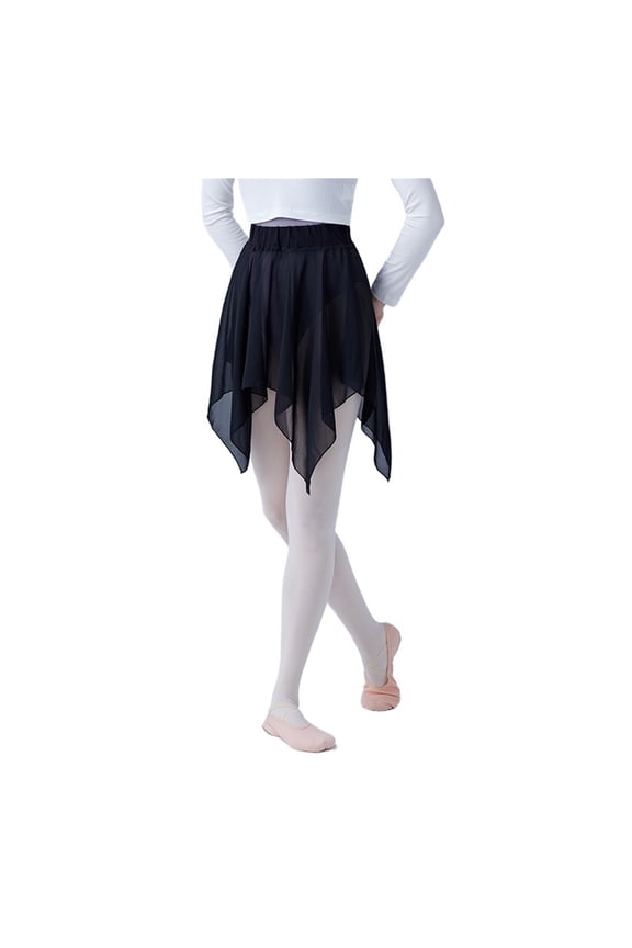 Dance Skirts Adult Irregular Chiffon Ballet Dance Tutu Skirt Women Girls Gymnastics Skate Wrap Skirt Training Ballet Skirts