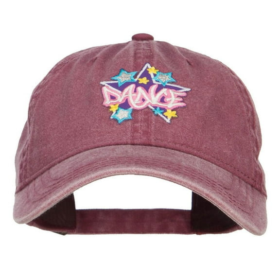 Dance Stars Patched Washed Cap - Maroon OSFM