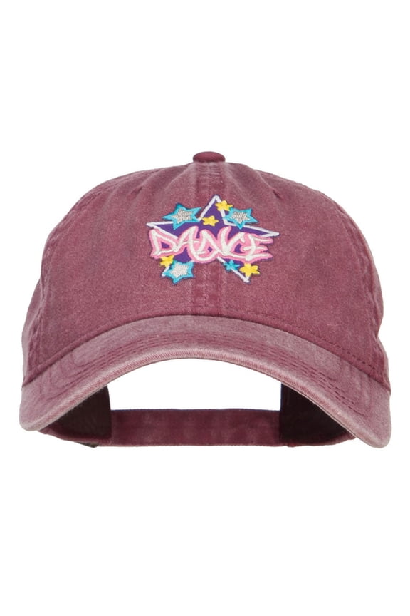 Dance Stars Patched Washed Cap - Maroon OSFM