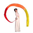 thumbnail image 1 of Dance Streamer Gymnastics Dancer Ribbons Bellydance Real Silk Veil Throw With Rod, 1 of 7