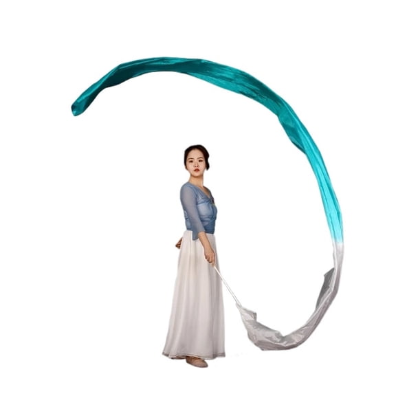 Dance Streamer Gymnastics Ribbons Artistic Performance Talent Show Props Polyester Throw Streamers With Rod