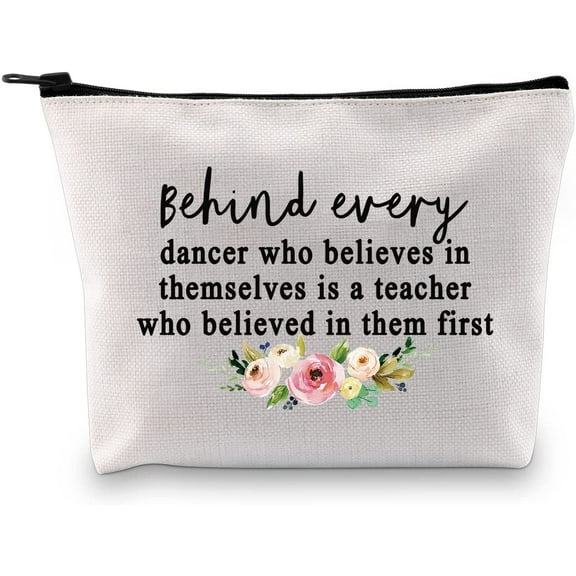 Dance Teacher Appreciation Gift Dance Teacher Cosmetic Bag Makeup Bag for Dance Teacher Retirement