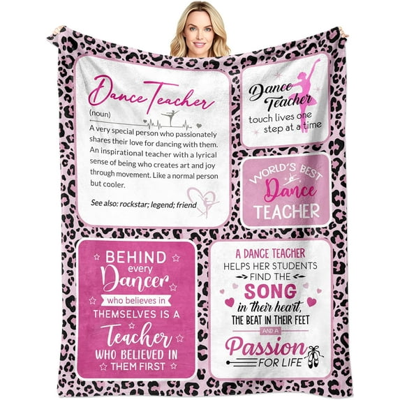 Dance Teacher Gifts for Women, Dance Teacher Appreciation Gifts, Dance Teacher Gifts from Student, Gifts for Dance Teachers, Best Gifts Ideas for Dance Teachers Blanket 50"X60"