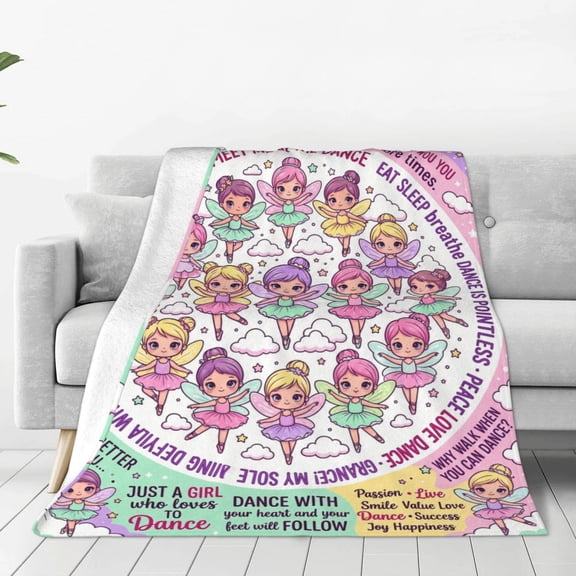 Dance Throw Blanket Ballet Gymnastics Throw Dancer Gift Item Christmas Birthday Thanksgiving Celebration Present 50x40