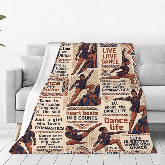 Dance Throw Blanket | Ballet Hip Hop Jazz Gift | Cozy Flannel Blanket | Christmas Birthday Thanksgiving 50x40