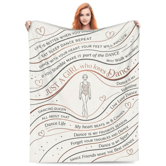 Dance Throw Blanket, Dance Recital/Dancer/Ballet/Ballerina Gifts for Her Teacher, Dancers/Dancing Blanket 50x40