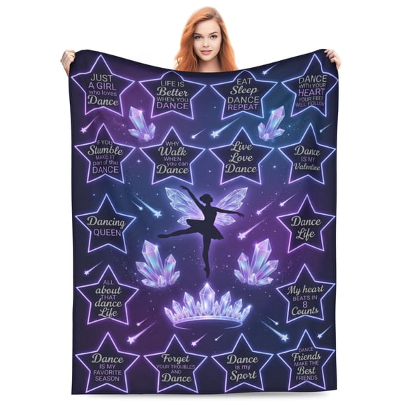 Dance Throw Blanket, Dance Recital/Dancer/Ballet/Ballerina Gifts for Her Teacher, Dancers/Dancing Blanket 50x40