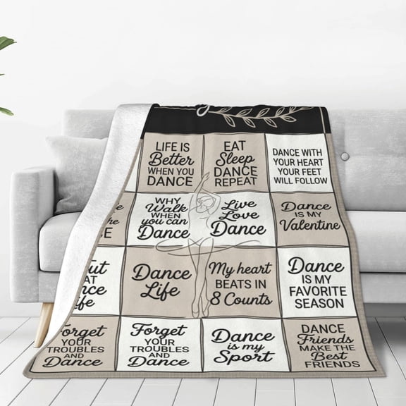 Dance Throw Blanket, Dance Recital/Dancer/Ballet/Ballerina Gifts for Her Teacher, Dancers/Dancing Blanket 50x40