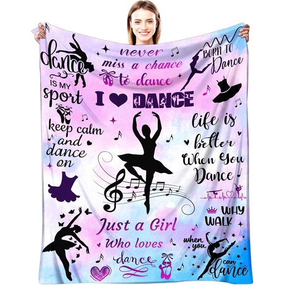 Dance Throw Blanket For Ballerina Girls