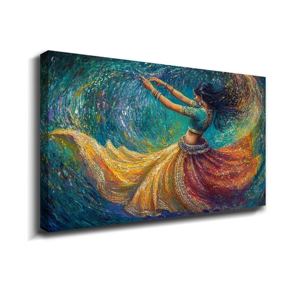 Dance Wall Art Indian Dance Girl Dancing Posters Oil Painting For Wall Decoration