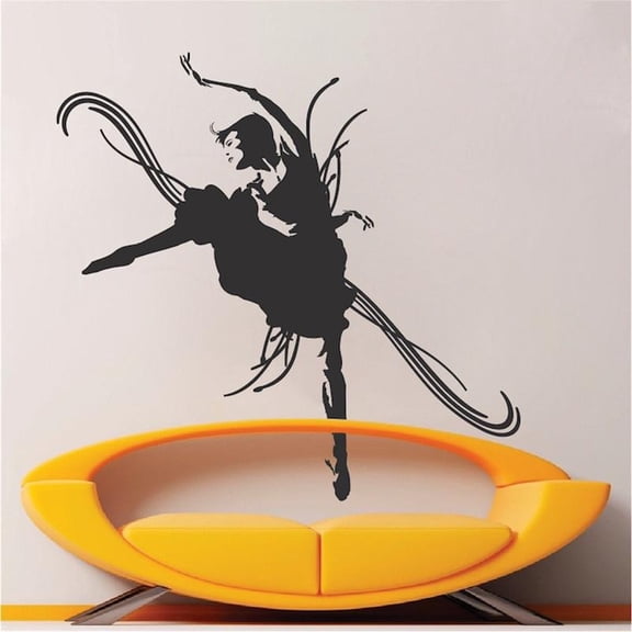 Dance Wall Decal Vinyl Sticker Ballet Dancing Ballerina Acrobatics Gymnastics Quote Home Decor Dancer Studio Removable 59x57cm