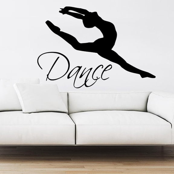 Dance Wall Decal Vinyl Sticker Decals Ballet Dancing Ballerina Gymnastics Wall Decor 122x84cm