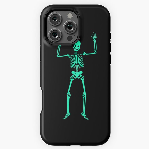 Dance With Grim Preppy Skeleton Dancing Horror Skeleton Neon Glow Skeletons And Bones Phone Case for iPhone 16 15 14 13 12 11 Pro Max M5911314