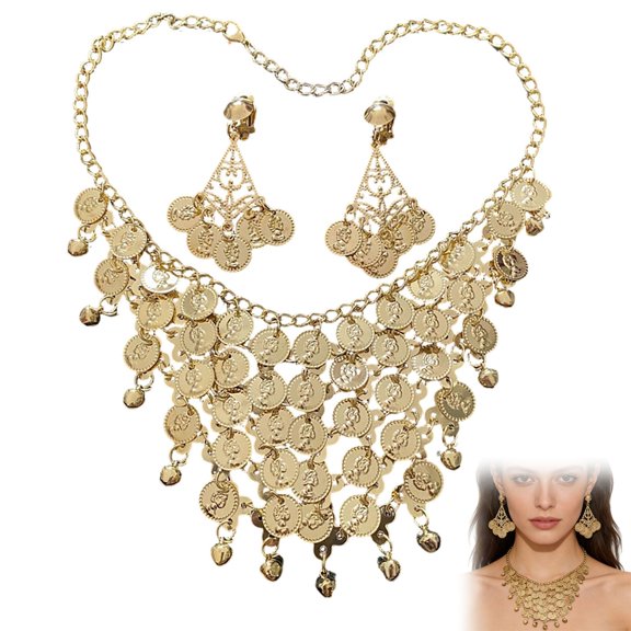 Dance With Layered Tassel For Belly Dancing ’S Cosplay Prop For Parties Stage Performance Golden prom decorations